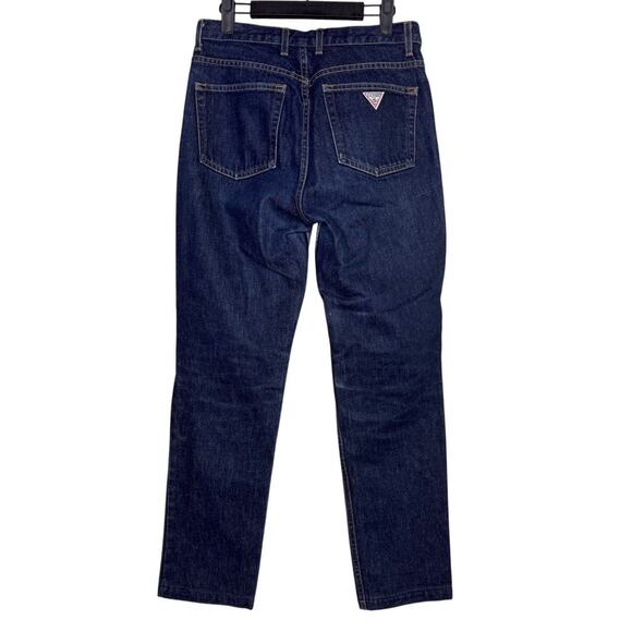 Guess Vintage Original Fit Classic Narrow Leg High Rise Denim Jean 29 Dark Wash - Picture 11 of 15